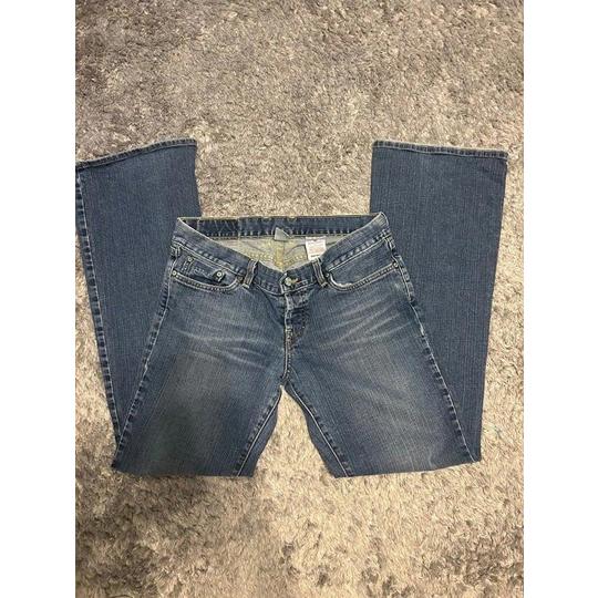 Lucky Brand Womens Denim Dungarees Sz 29 Medium Wash Relaxed Straight Bootcut